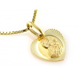 Medalik ze złota w kształcie serca