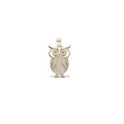 Sowa - wisior srebrny z cyrkoniami